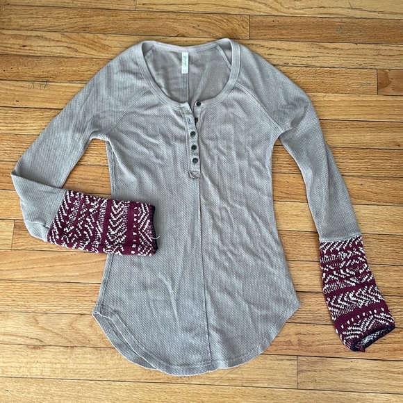 Free People Taupe Thermal - Picture 1 of 3